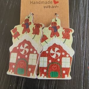 Gingerbread House Earrings
